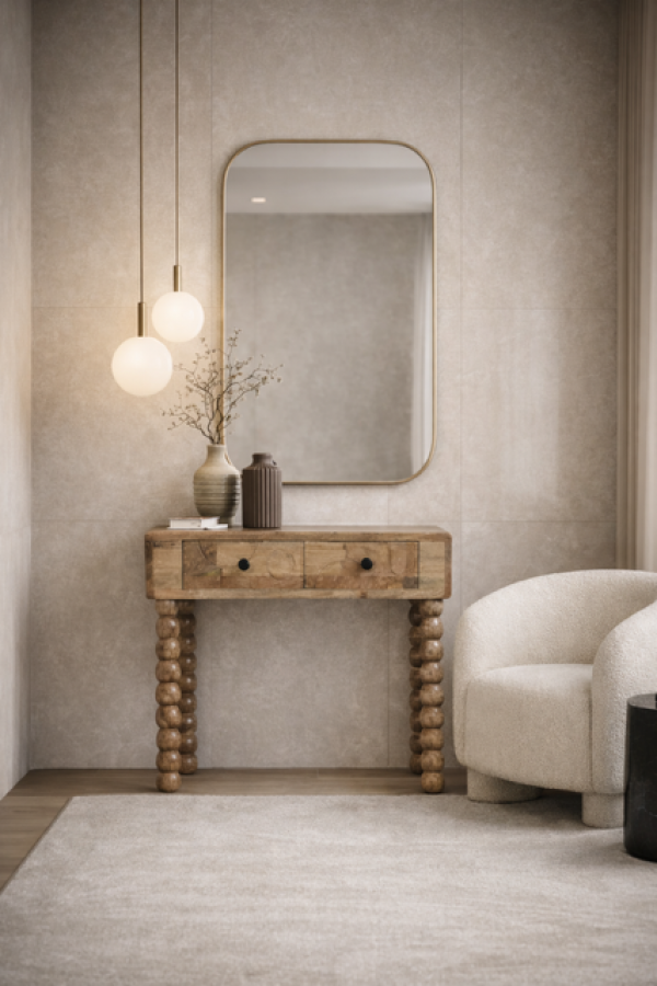 Komoda drewniana Bubble konsola na nogach kulach - Item International