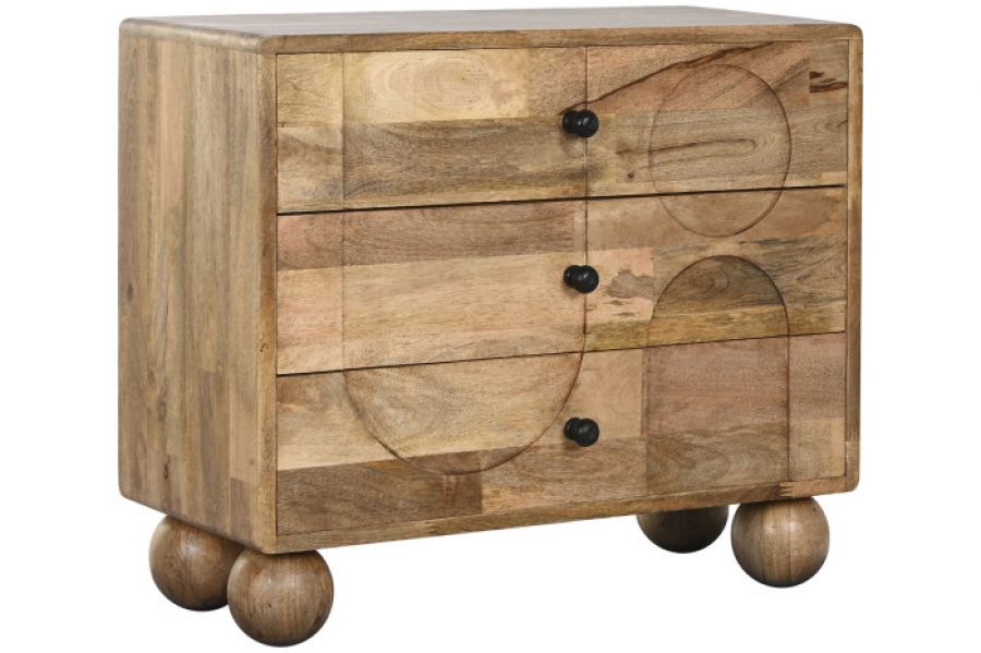 Komoda drewniana Bubble z szufladami na nogach kulach - Item International