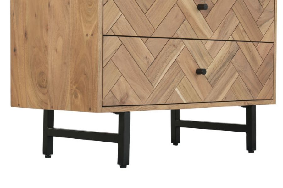 Komoda drewniana Chevron 5 szuflad