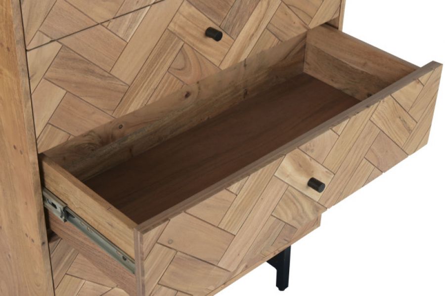 Komoda drewniana Chevron 5 szuflad