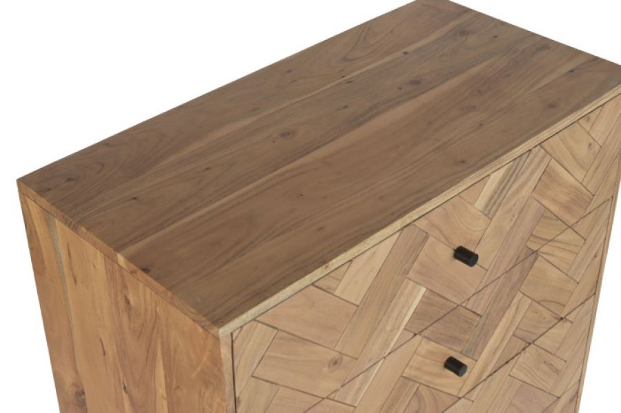 Komoda drewniana Chevron 5 szuflad