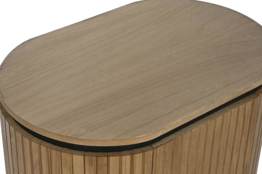 Komoda drewniana Elegant szafka nocna z lamelami - Item International