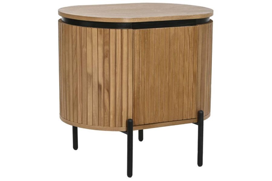 Komoda drewniana Elegant szafka nocna z lamelami - Item International