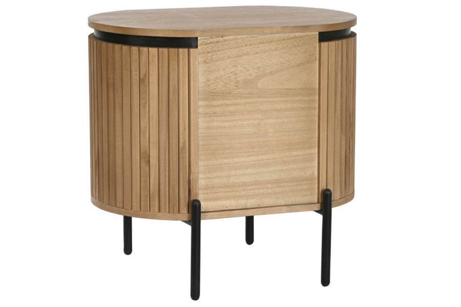 Komoda drewniana Elegant szafka nocna z lamelami - Item International