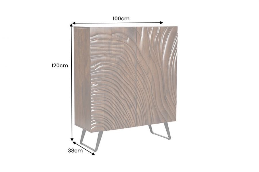 Komoda drewniana Fluid 120 cm - Invicta Interior