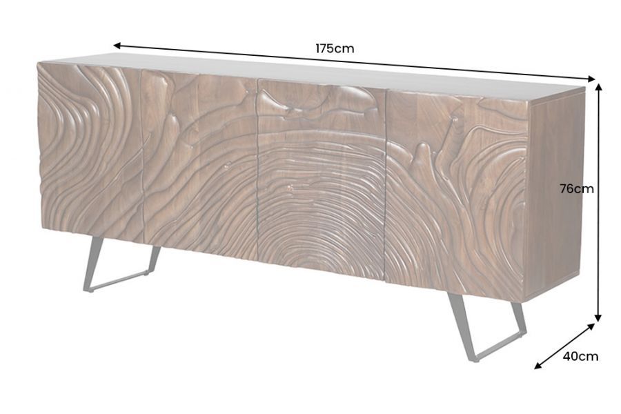 Komoda drewniana Fluid 175 cm - Invicta Interior