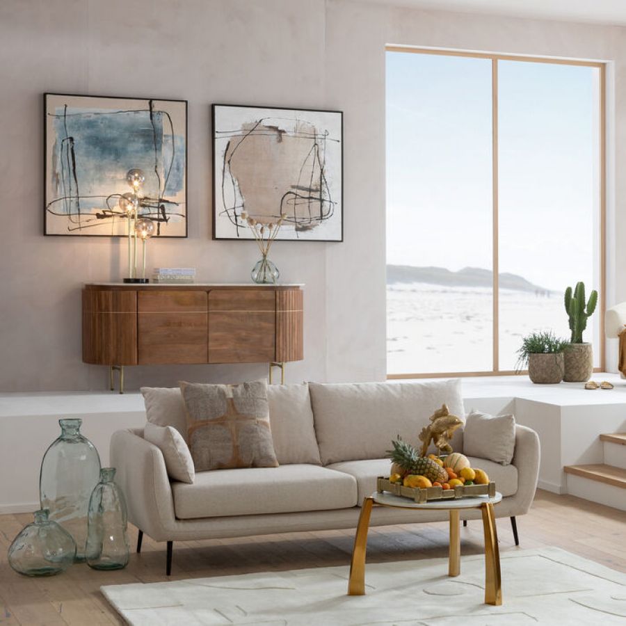 Komoda drewniana Grace z marmurowym blatem 160x78 cm - Kare Design