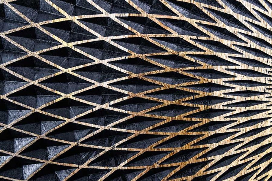Komoda drewniana Illusion 177 cm drewno mango czarna - Invicta Interior