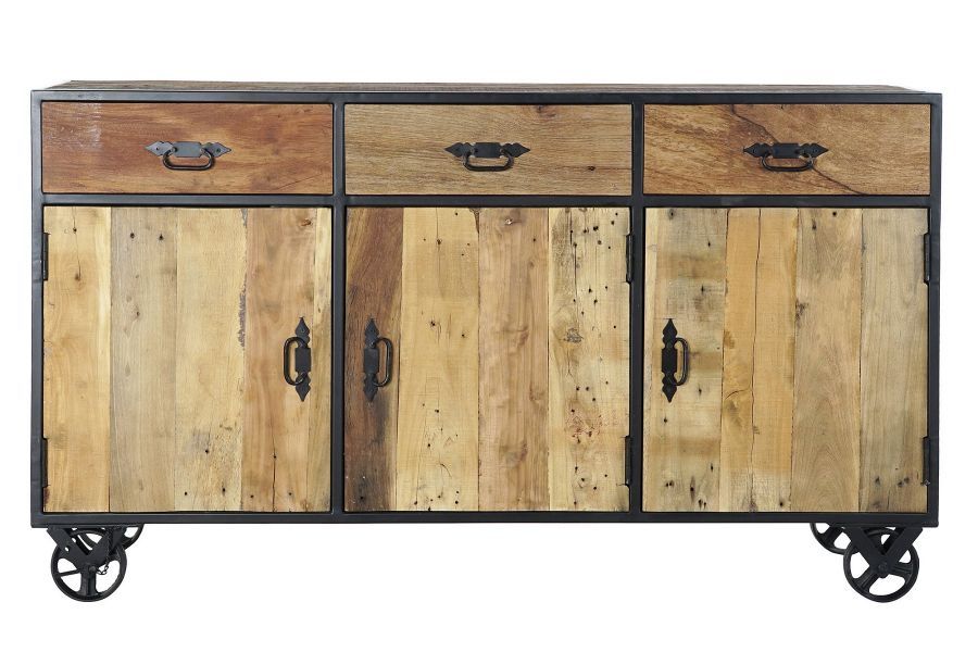 Komoda drewniana Loft na kółkach - Item International