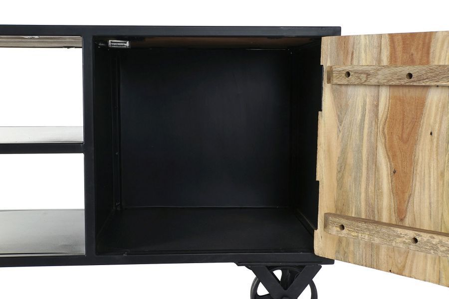 Komoda drewniana Loft na kółkach RTV pod TV - Item International