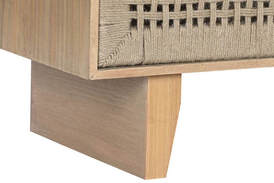 Komoda drewniana Organic szafka RTV w stylu eko z jutą  - Item International