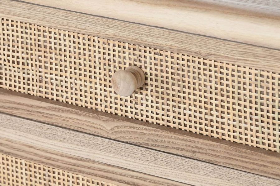 Komoda drewniana Rattan collection 80 cm - Item International