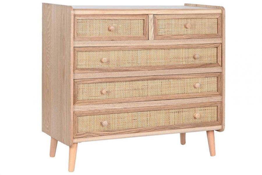 Komoda drewniana Rattan collection 80 cm - Item International