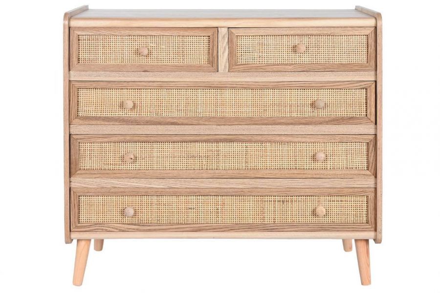 Komoda drewniana Rattan collection 80 cm - Item International