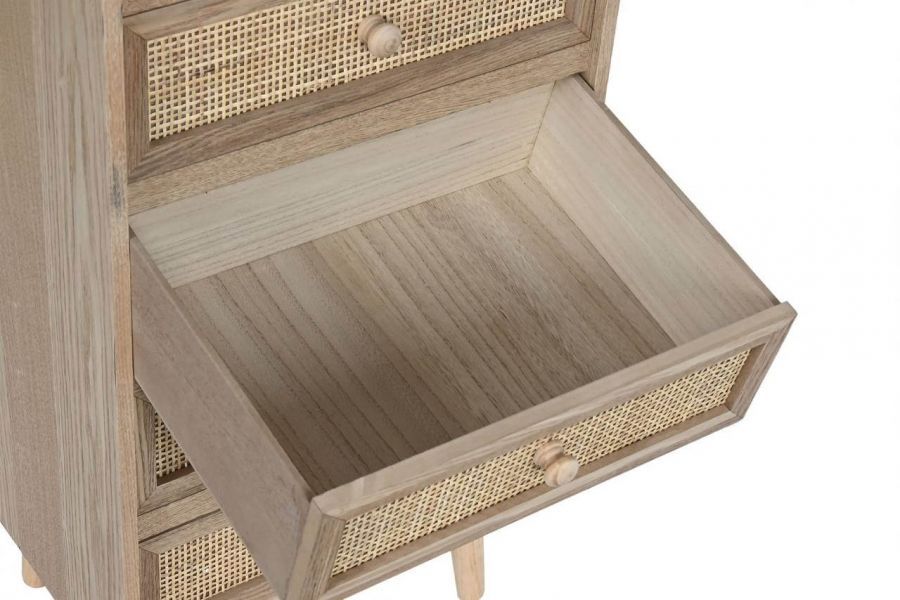 Komoda drewniana Rattan collection z 6 szufladami - Item International
