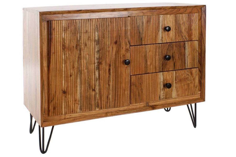 Komoda drewniana Retro look drewno akacjowe 100 cm - Item International