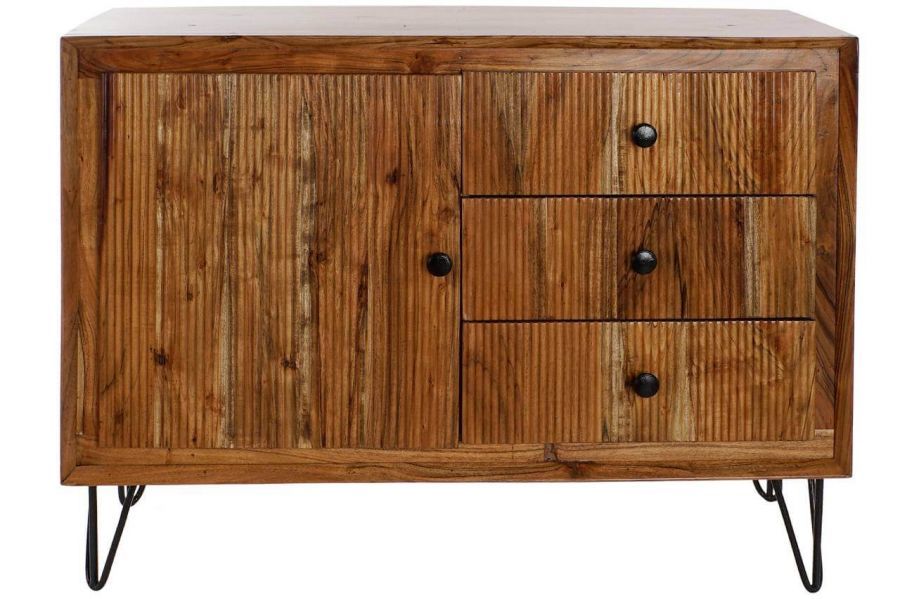 Komoda drewniana Retro look drewno akacjowe 100 cm - Item International