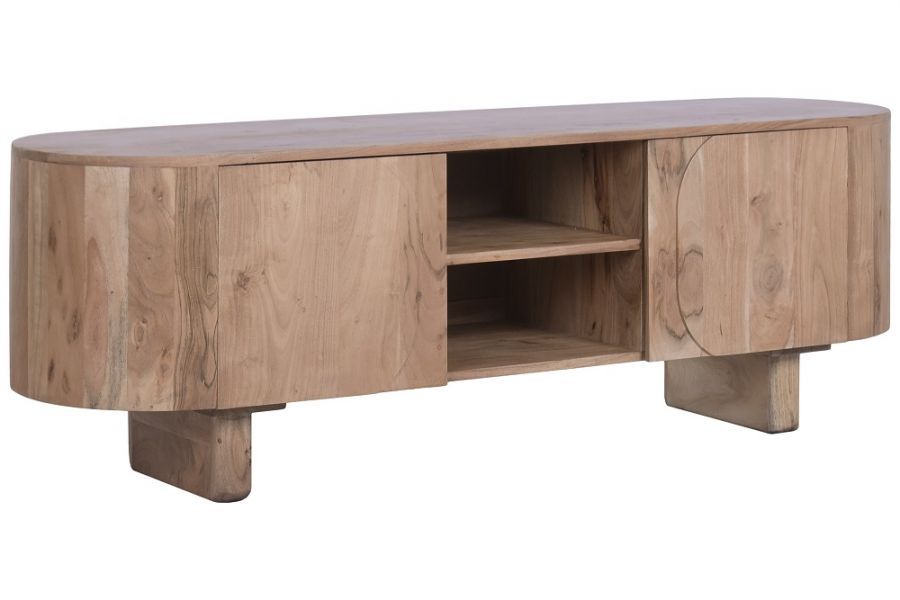 Komoda drewniana RTV Acacia round 150 cm