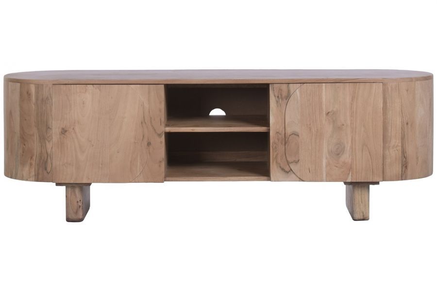 Komoda drewniana RTV Acacia round 150 cm