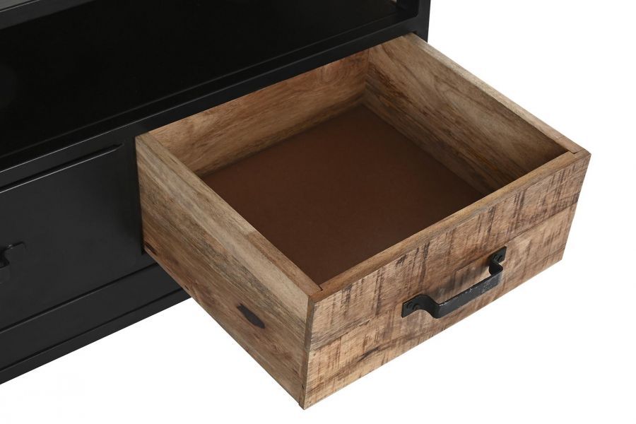Komoda drewniana RTV pod TV Nero Loft - Item International