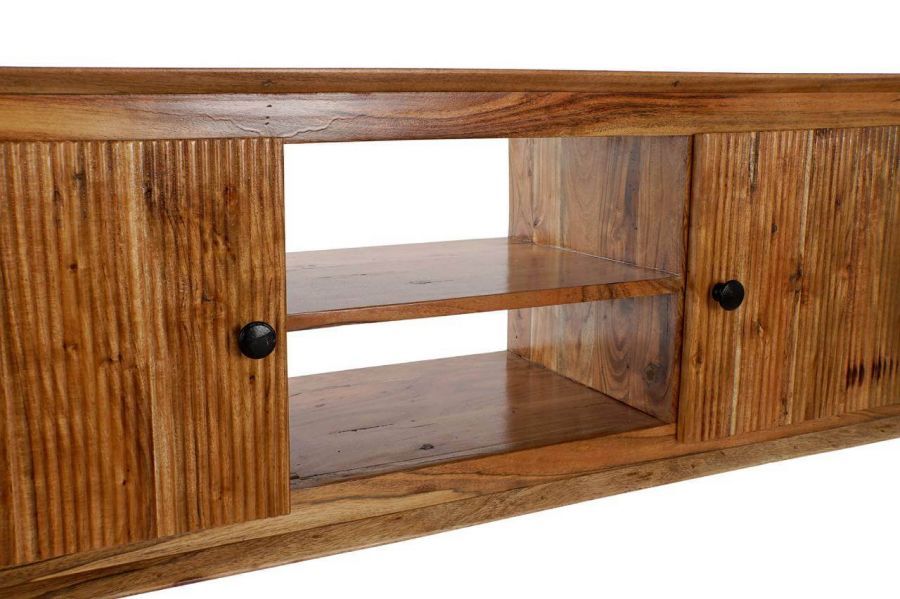 Komoda drewniana RTV Retro look drewno akacjowe - Item International