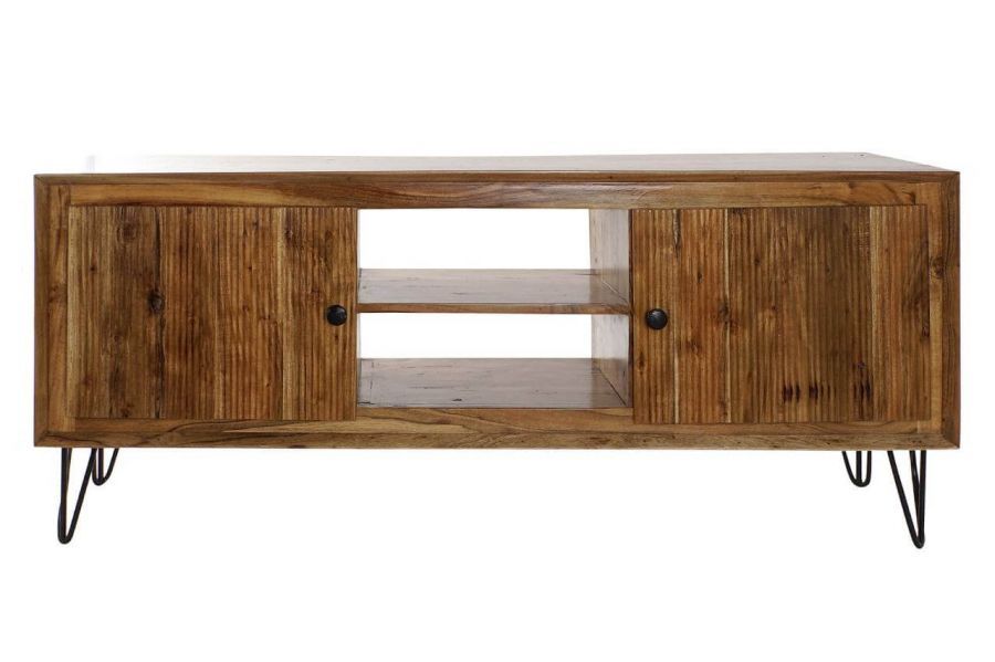 Komoda drewniana RTV Retro look drewno akacjowe - Item International