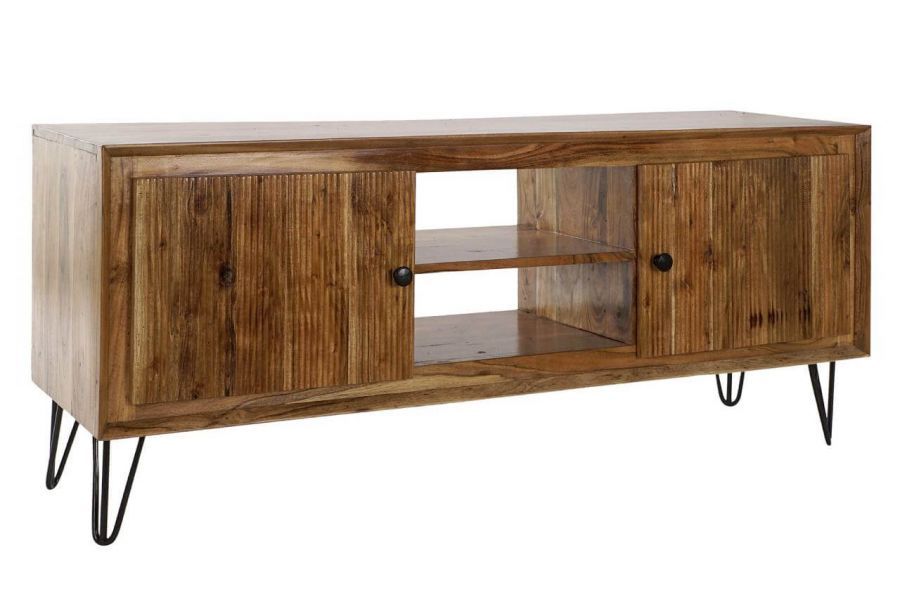Komoda drewniana RTV Retro look drewno akacjowe - Item International