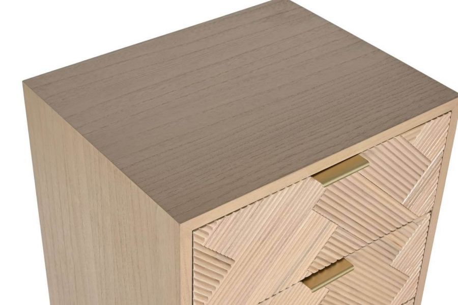 Komoda drewniana słupek w jodełkę - Item International
