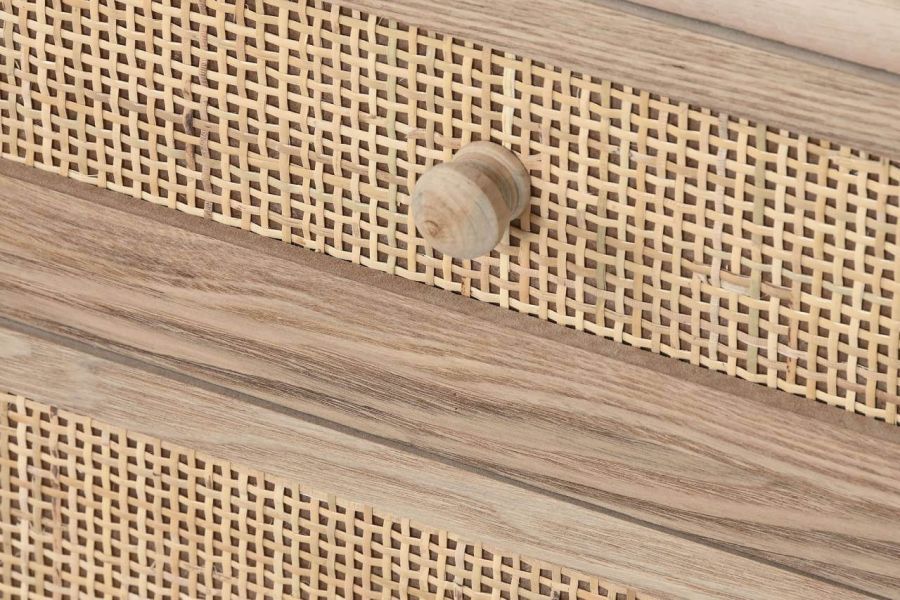 Komoda drewniana szafka nocna Rattan collection - Item International