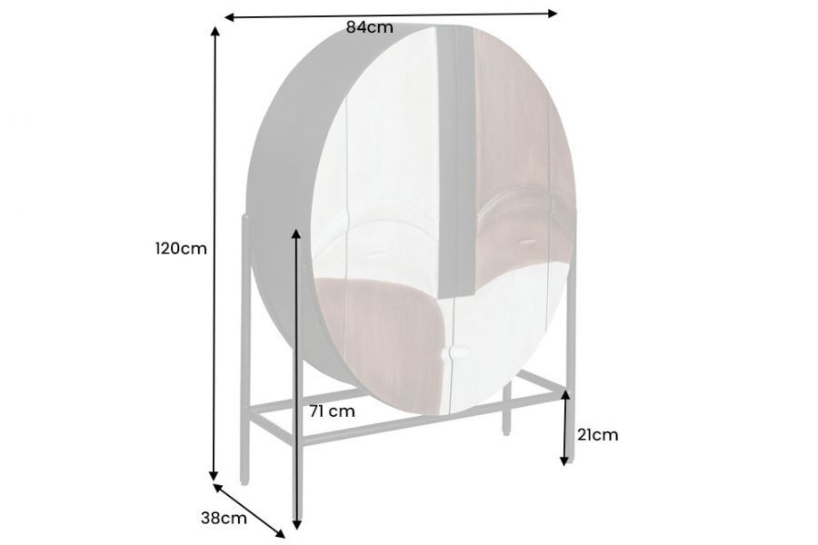 Komoda drewniana Voodoo Face 120 cm - Invicta Interior
