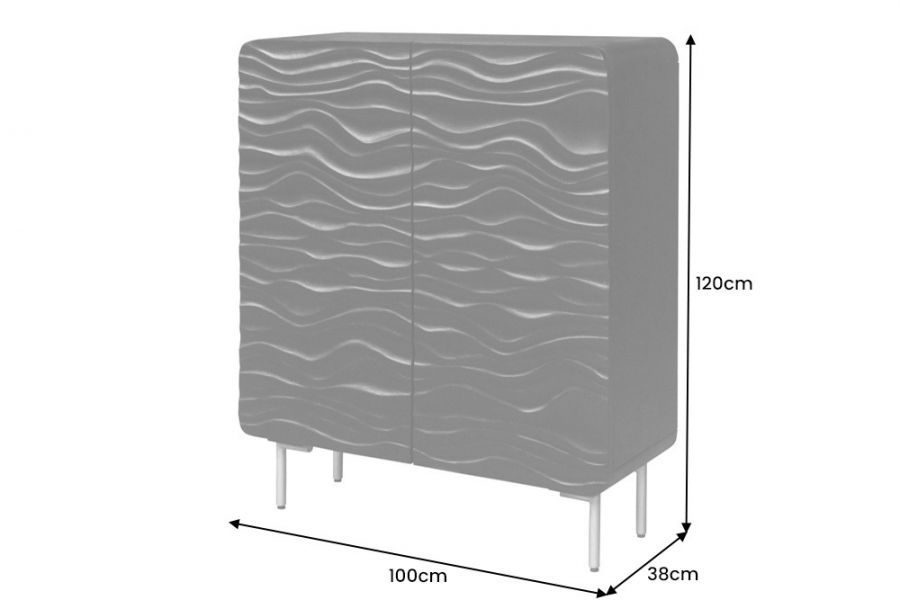 Komoda drewniana Wave Lagoon 120 cm drewno mango - Invicta Interior