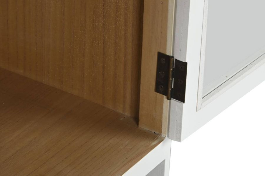 Komoda drewniana Windows biała z plecionką wiedeńską RTV - Item International