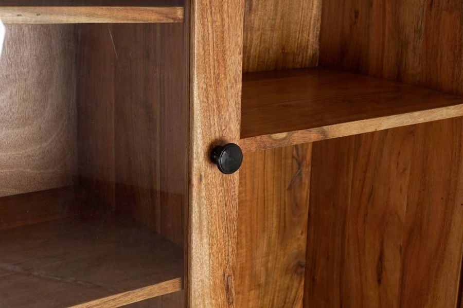 Komoda drewniana witryna Retro look drewno akacjowe - Item International