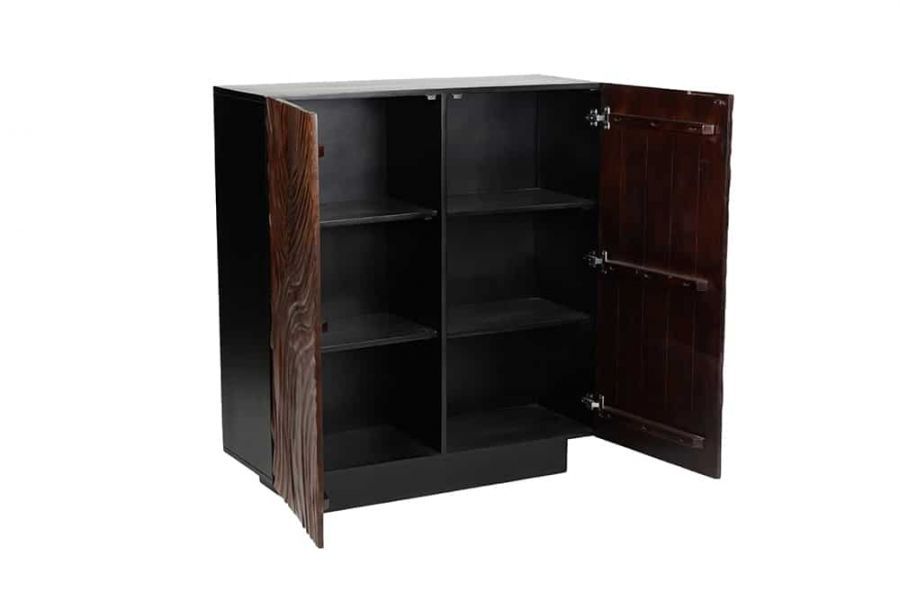 Komoda Fluid 110 cm brązowa z drewna akacjowego - Invicta Interior