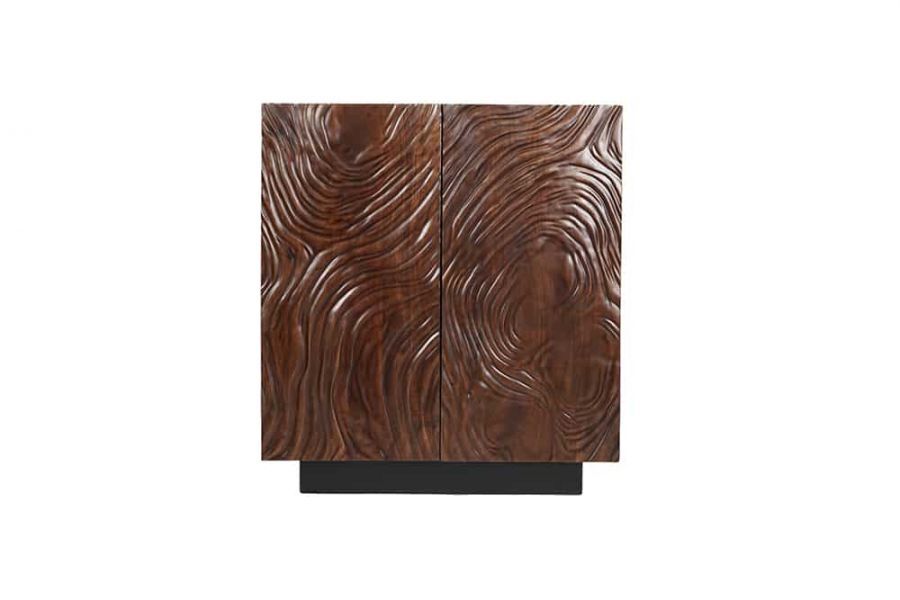 Komoda Fluid 110 cm brązowa z drewna akacjowego - Invicta Interior