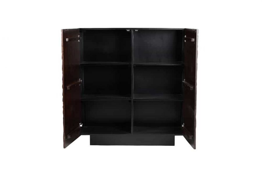 Komoda Fluid 110 cm brązowa z drewna akacjowego - Invicta Interior