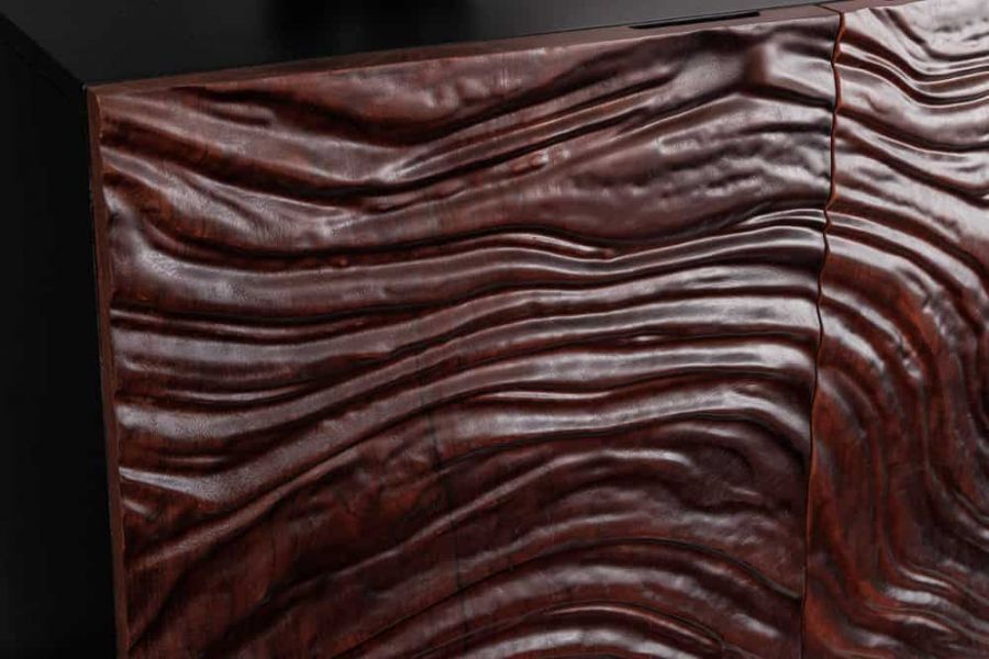 Komoda Fluid 175 cm brązowa z drewna akacjowego  - Invicta Interior
