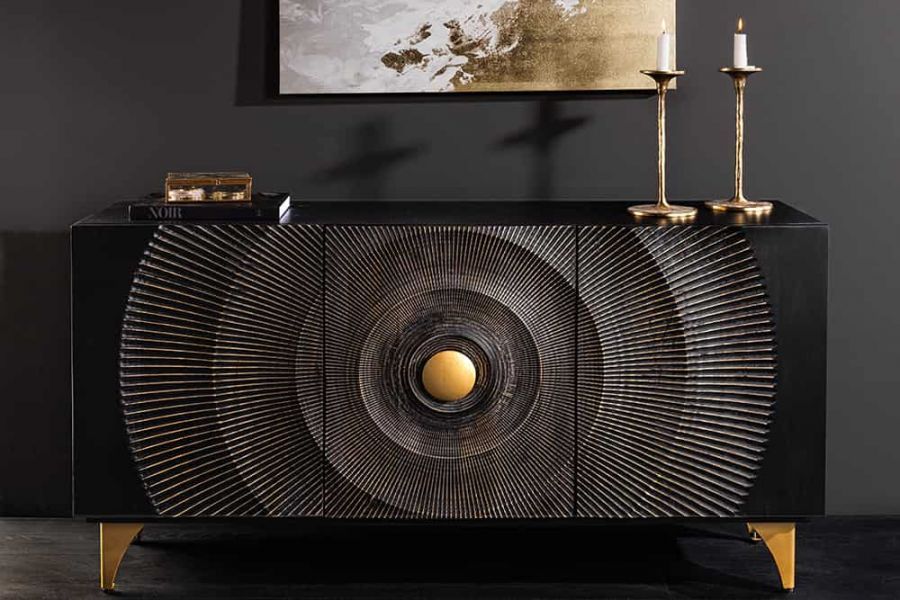 Komoda Golden Sunset drewniana mango 140 cm - Invicta Interior