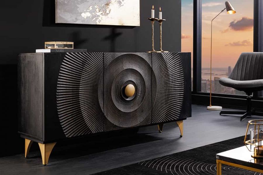 Komoda Golden Sunset drewniana mango 140 cm - Invicta Interior