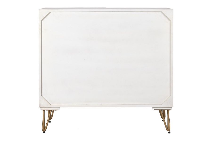 Komoda Golden Sunset drewniana mango biała 80 cm - Item International