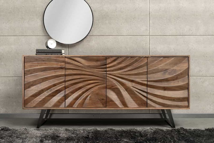 Komoda Hurricane drewno akacjowe brązowa 175 cm  - Invicta Interior