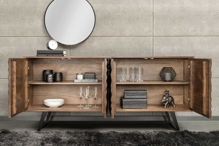 Komoda Hurricane drewno akacjowe brązowa 175 cm  - Invicta Interior