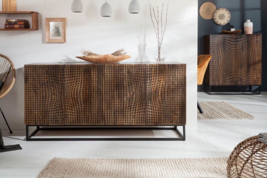 Komoda Illusion 120cm drewno mango - Invicta Interior