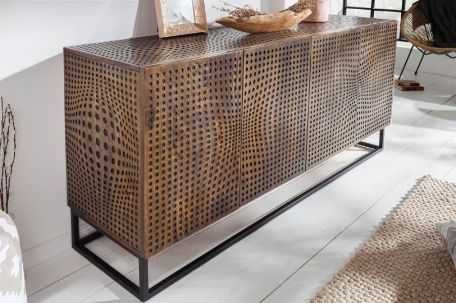 Komoda Illusion 160cm drewno mango - Invicta Interior