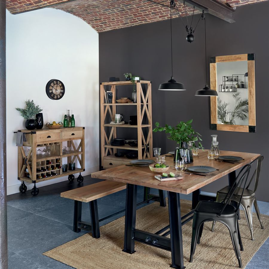 Komoda industrialna Loft regał z drewna - Atmosphera