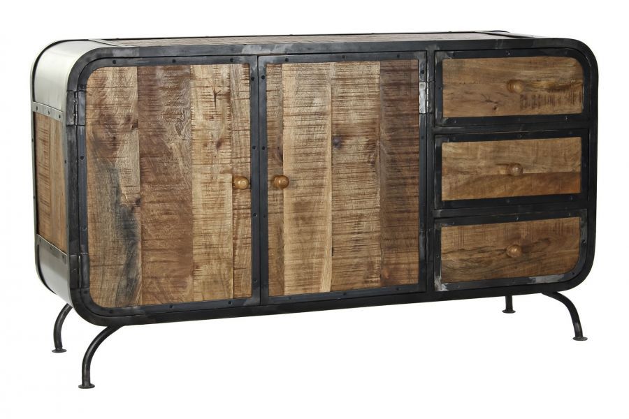 Komoda industrialna z drewna mango