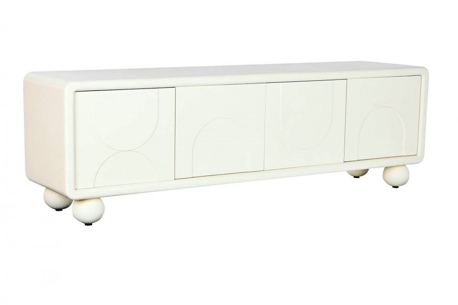 Komoda Japandi 3D RTV pod TV ivory  - Item International