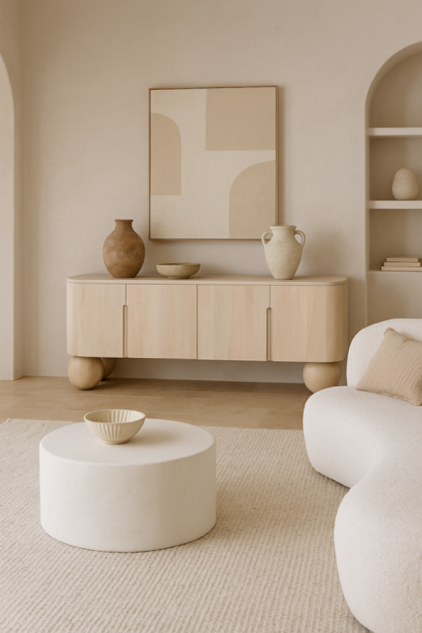 Komoda Japandi RTV pod TV na nogach kulach - Item International