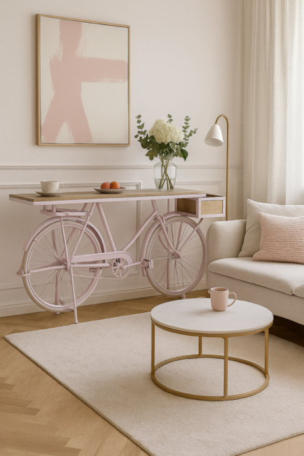 Komoda konsola regał Rower różowy