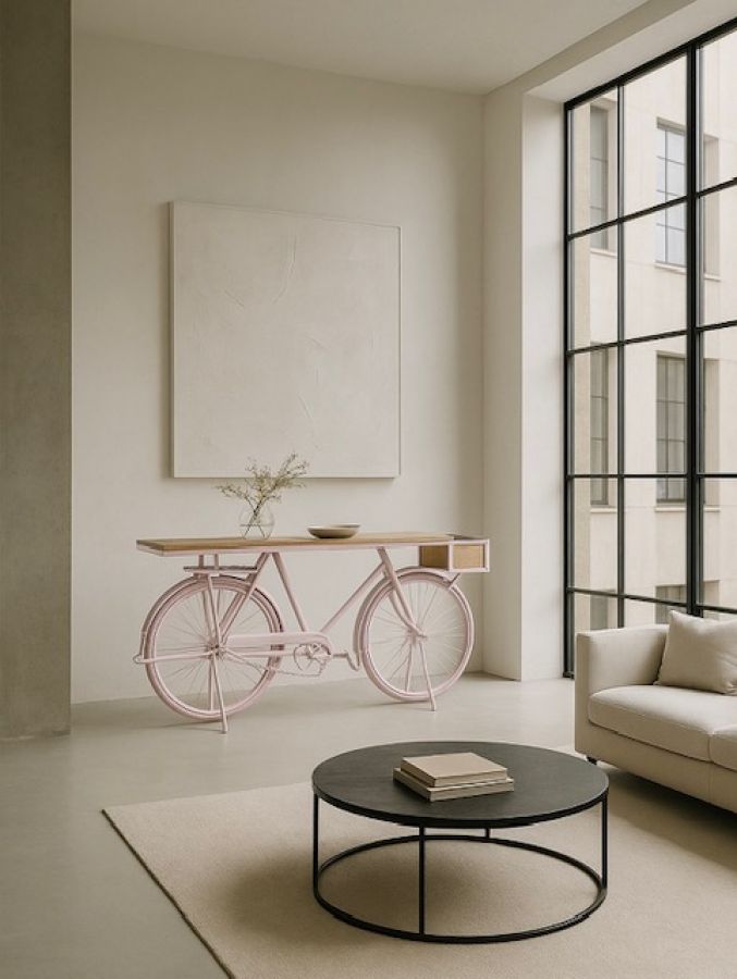 Komoda konsola regał Rower różowy